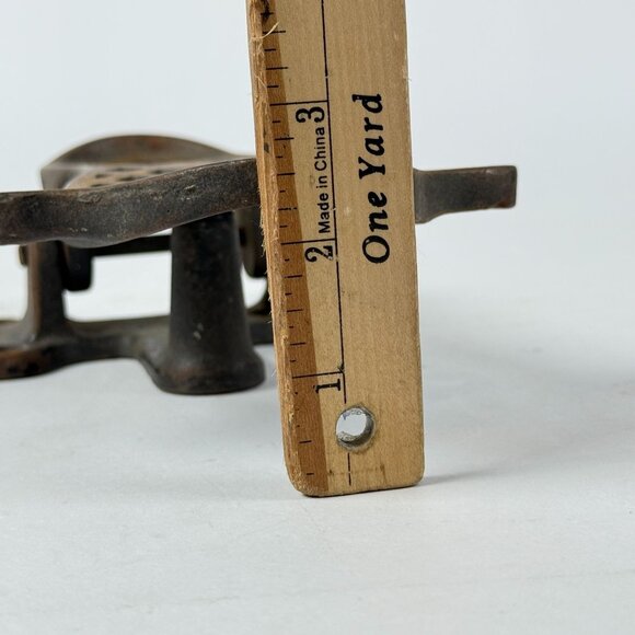 Vintage Cast Iron Machine Foot Pedal With Intricate Rustic Lattice Design - Picture 9 of 10